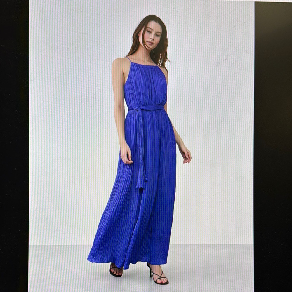 Banana Republic Factory Fine-Gathers Maxi Dress - Purple Dusk Size M